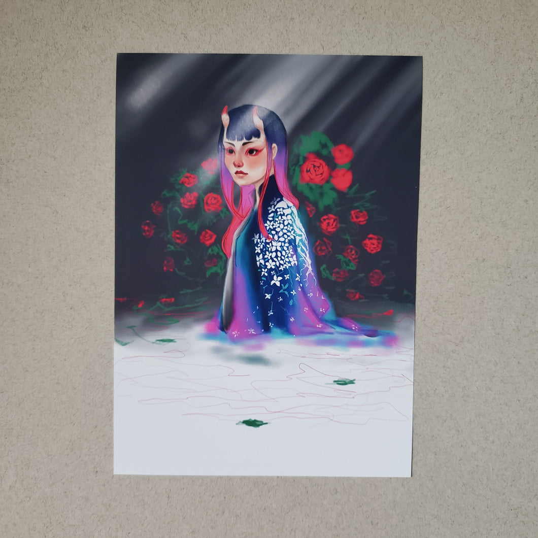 Kimono Rose Print