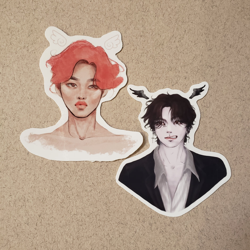 Cupid Jimin & Demon JK Die-cut Sticker Pack